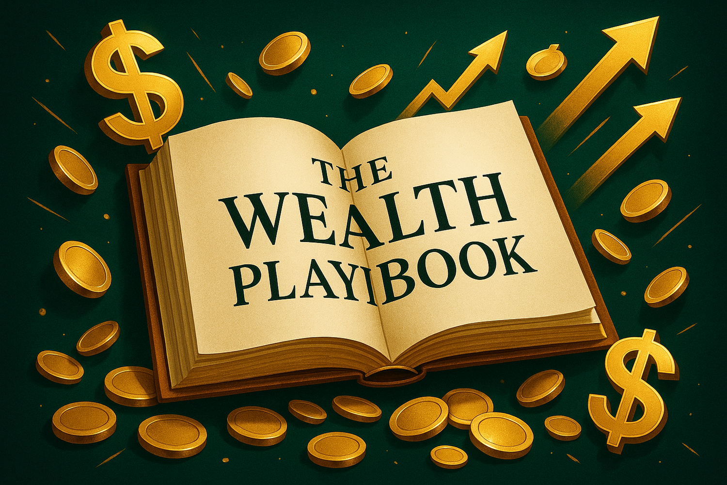 with eye catching design like dollar sign, gold coins and arrow up with gold. 